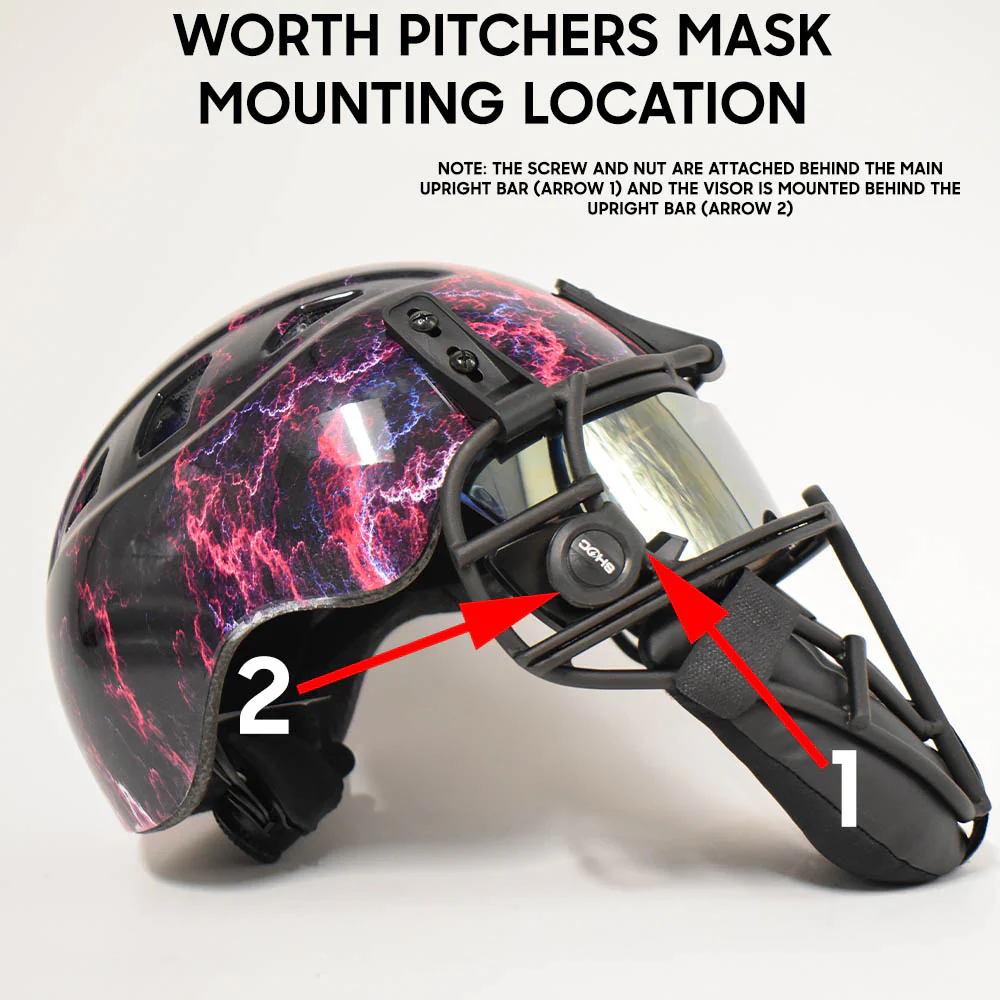 SHOC Softball Helmet Visor - Clear Sky - Image 4