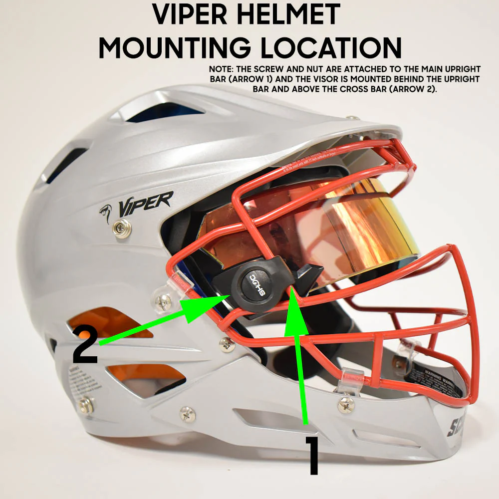 SHOC Softball Helmet Visor - Clear Sky - Image 6