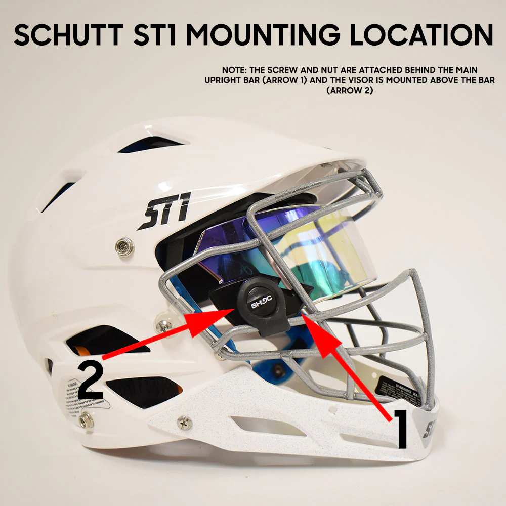 SHOC Softball Helmet Visor - Inferno - Image 6