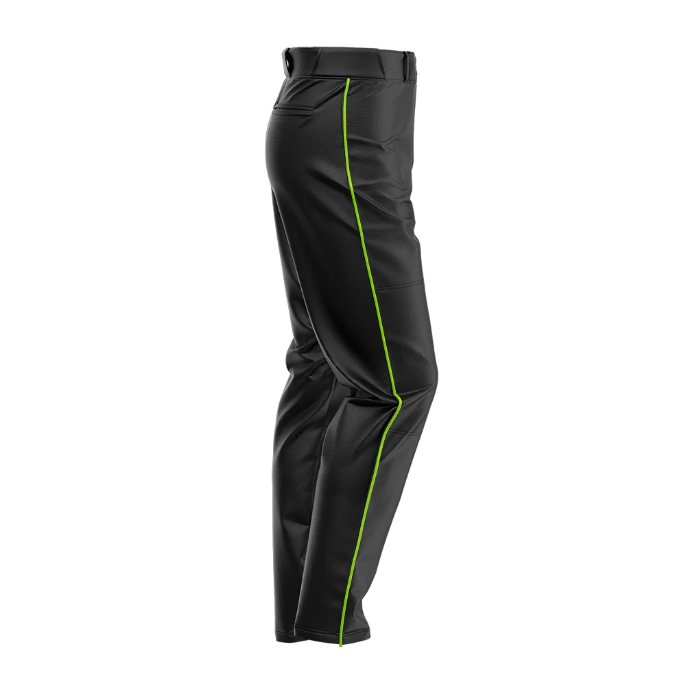 SIS Pro-Line Softball/Baseball Game Pants (Black with Colored Piping) - Image 3