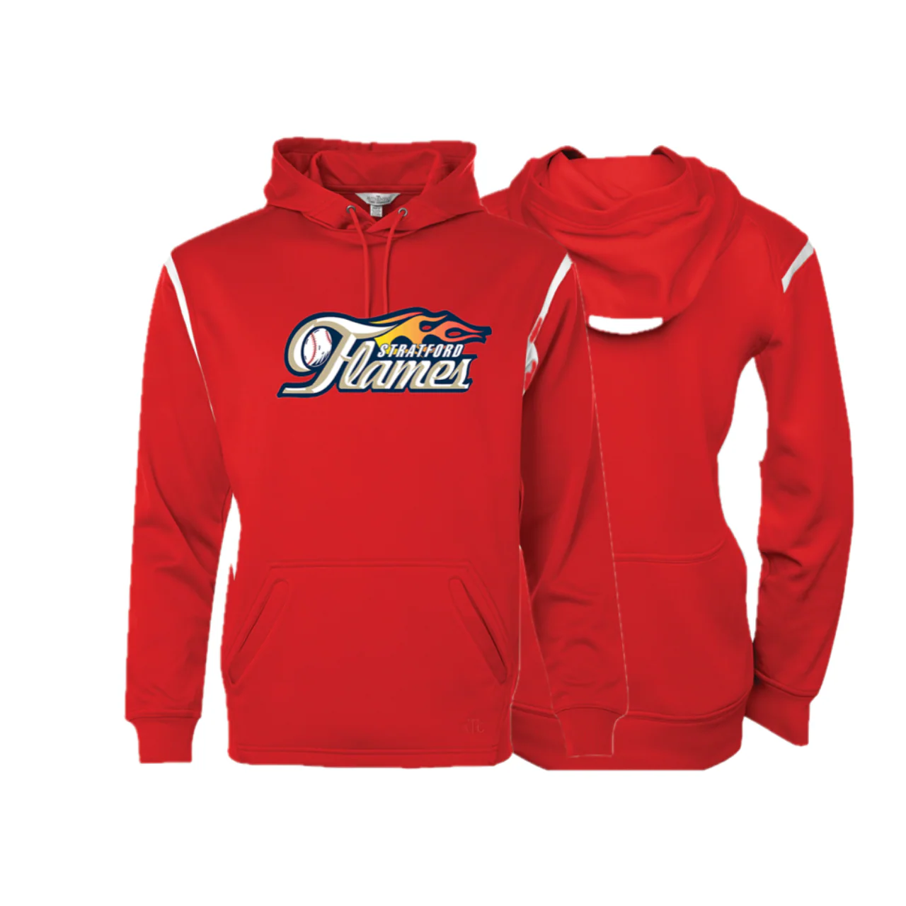 Stratford Flames VarCity Fleece Hoodie - Flames-Varcity-San-F2201 - Image 2