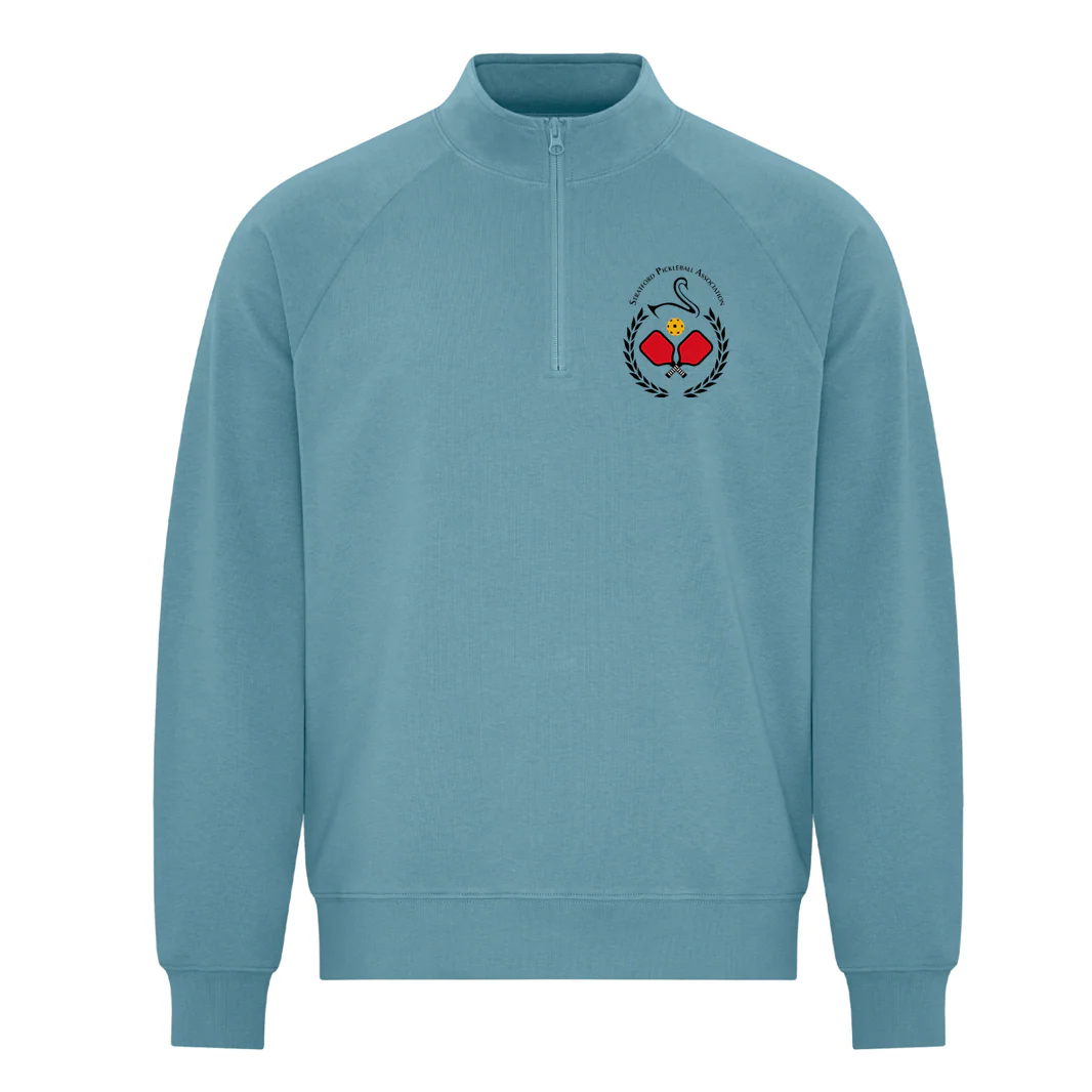 Stratford Pickleball Association LEFT Chest Logo - French Terry 1/4 Zip - 1/4 Zip - KOI2058