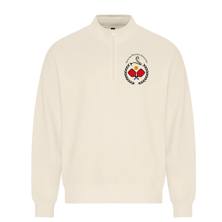 Stratford Pickleball Association LEFT Chest Logo - French Terry 1/4 Zip - 1/4 Zip - KOI2058 - Image 3