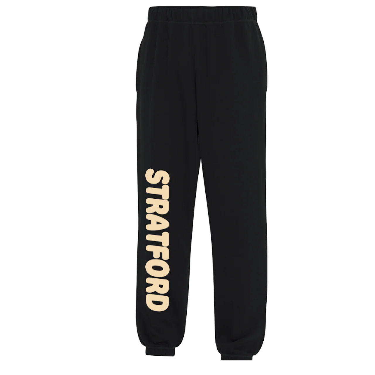 Stratford Volleyball Club Bubble Letters Closed Black Sweatpants - SVC-Bubble Letters-CLOSED-SWEATPANTS-SANMAR-ATC2800-Black