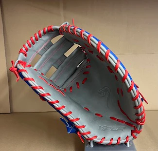 Viper Premium 14" Leather Slowpitch Softbal First Base Glove – VIPER14-FBM-14-BLU/RED/GRY - Image 3