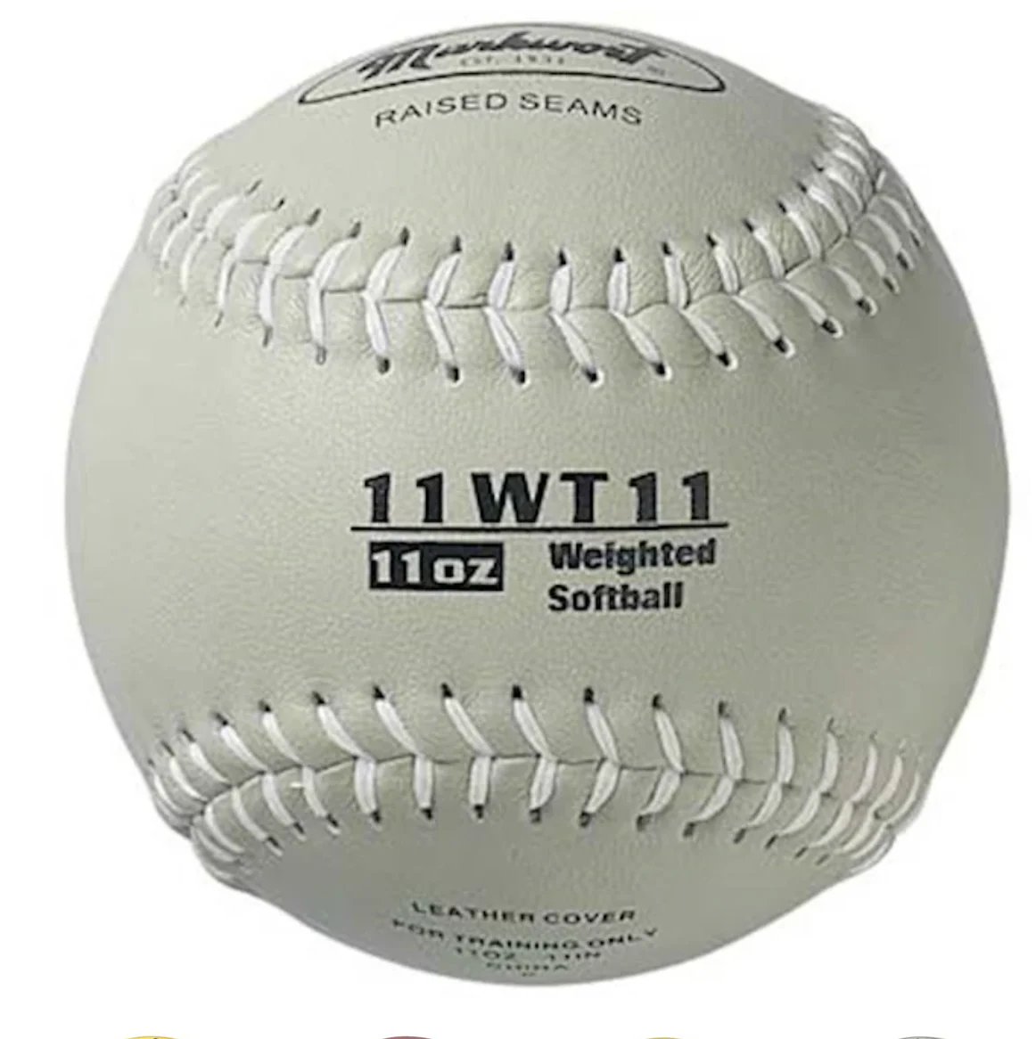 Weighted Leather Training Softball - WM-WT - Image 3