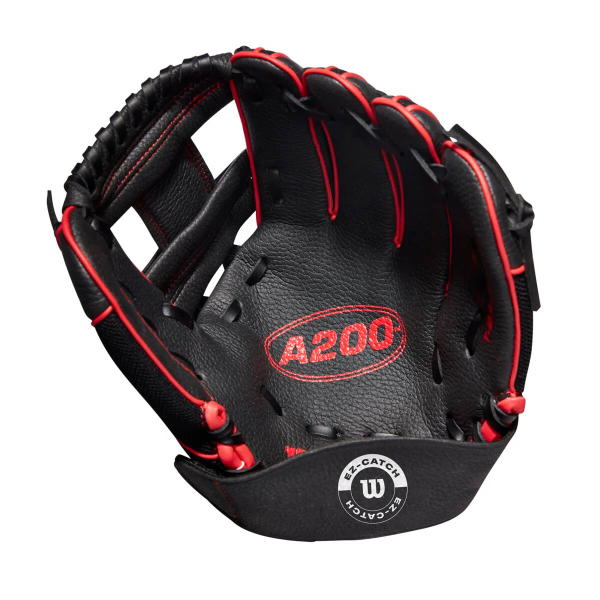 Wilson A200 10" Black/Red Sure Catch Baseball Glove - WBW10045510 - Image 2