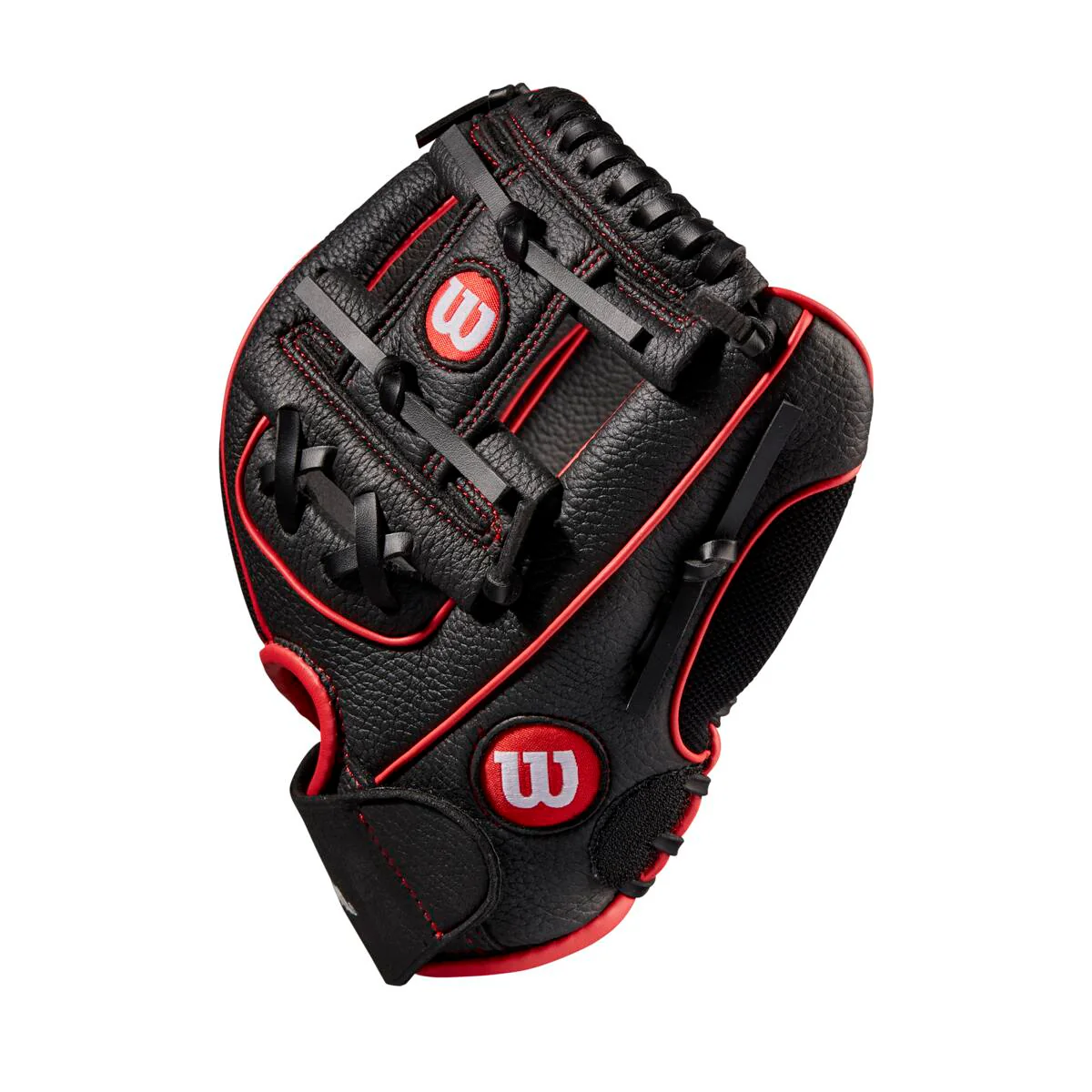 Wilson A200 10" Black/Red Sure Catch Baseball Glove - WBW10045510 - Image 3