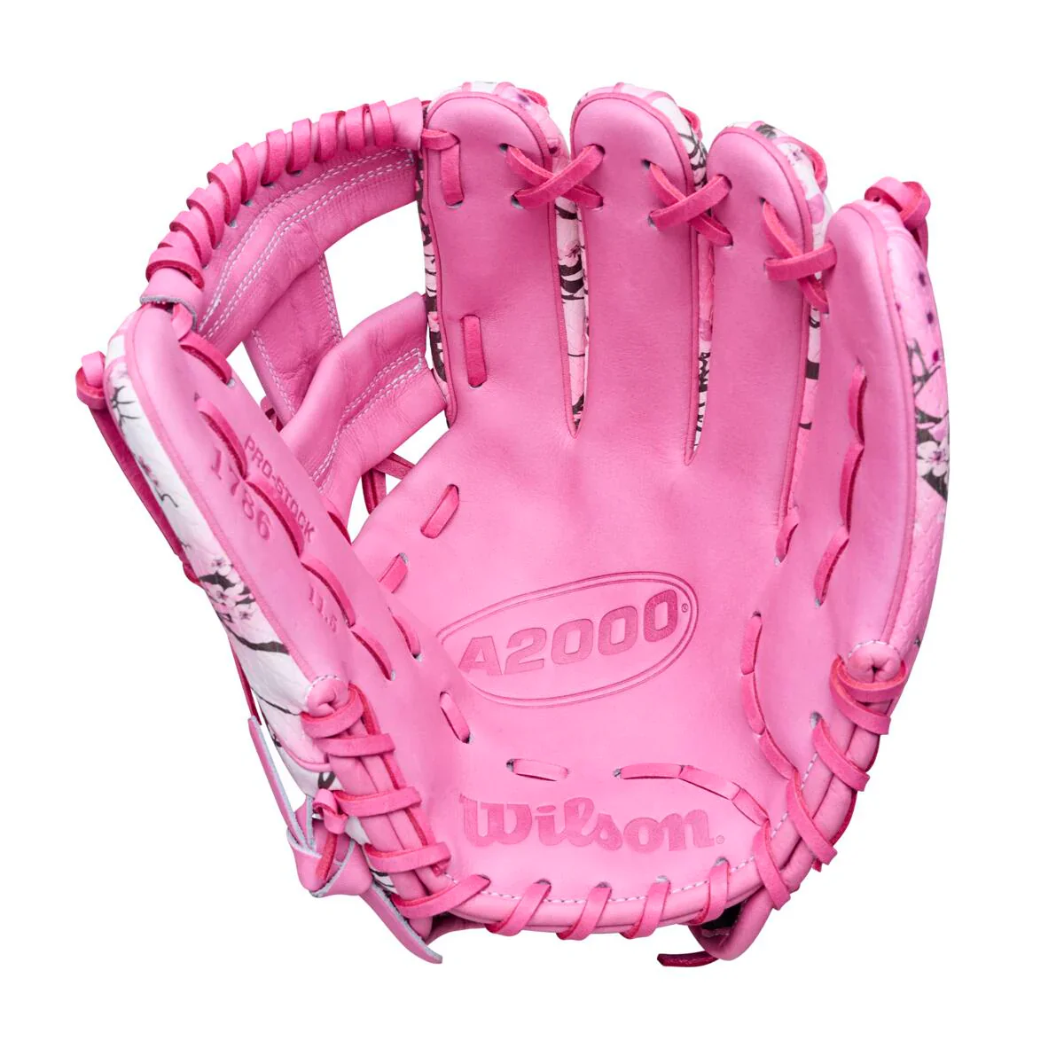Wilson A2000 1786 SuperSkin Summer Collection Cherry Blossom 11.5" Baseball Glove: WBW104595115 - Image 2