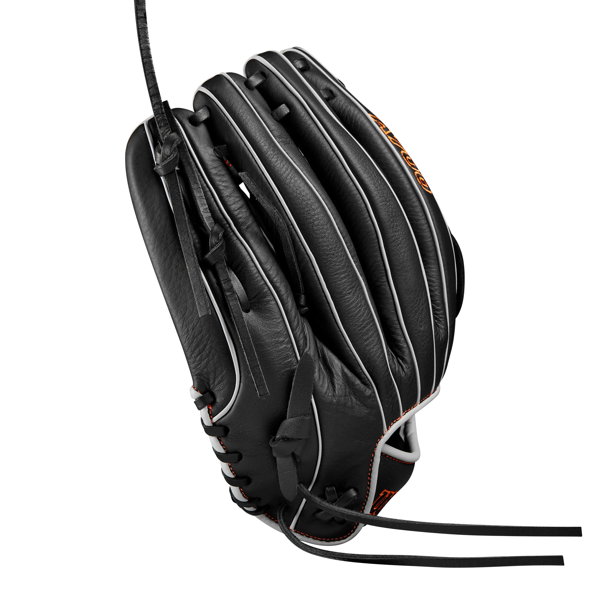 Wilson A700 12.5" Baseball Fielding Glove Black/Orange/Silver - WBW101430125 / WBW101431125 - Image 4