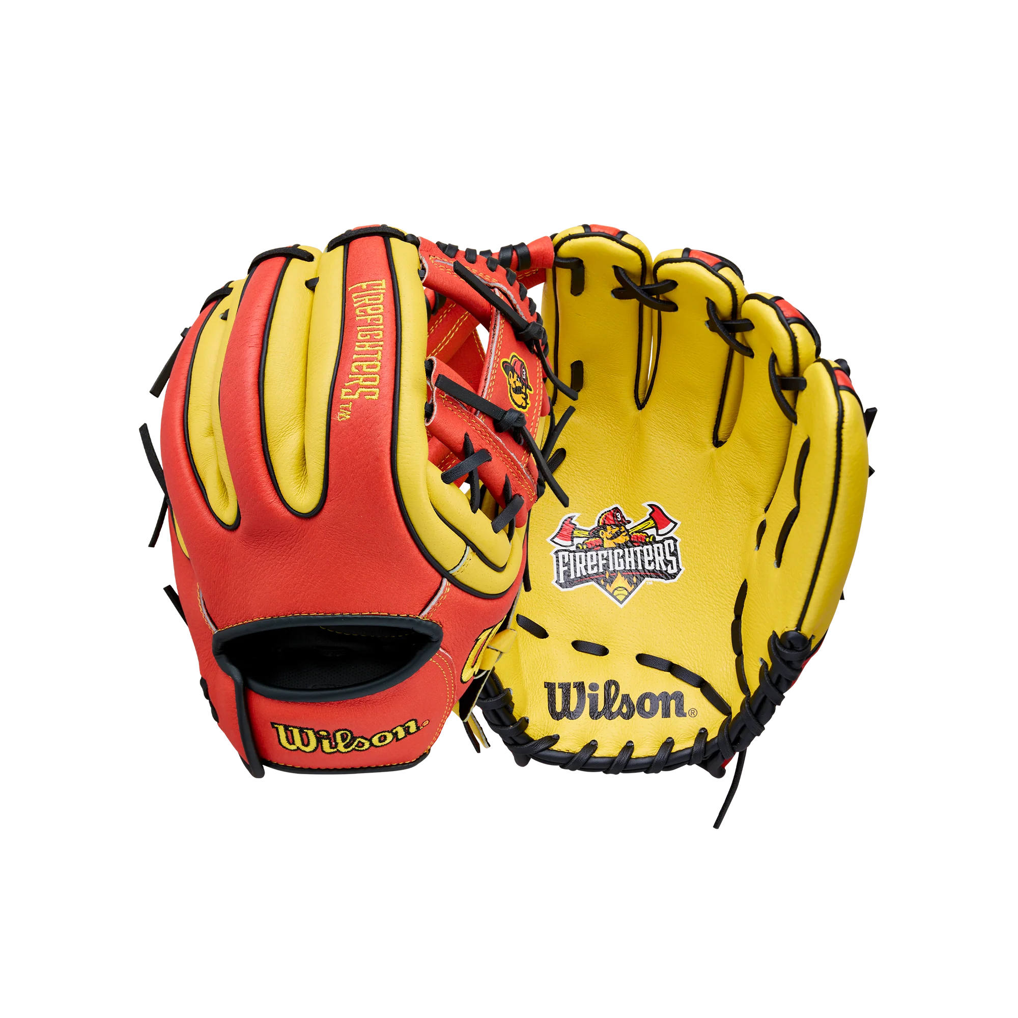 Wilson Fire Fighters 11" Youth Baseball Fielding Glove - WBW10419611 / WBW10419711 - Image 4