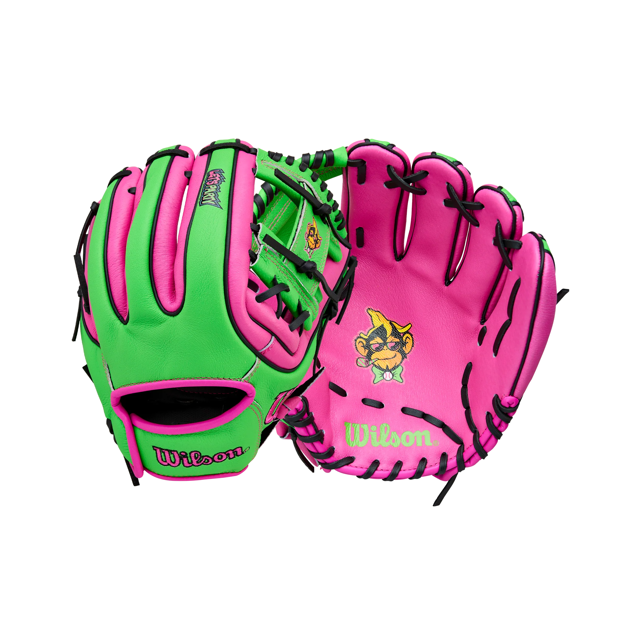 Wilson Party Animals 11" Youth Baseball Fielding Glove - WBW10419411 / WBW10419511 - Image 4